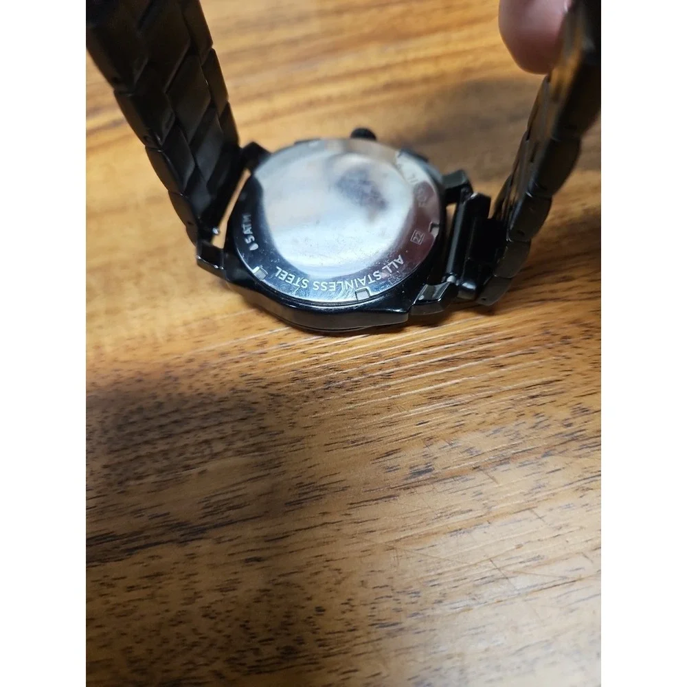 Fossil FS6015 Chronograph Analog Watch Black 5 Hands 5 ATM